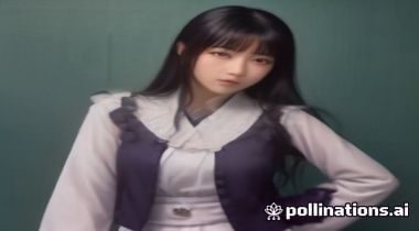 白丝jk白虎二次元原创插画，清新日系线条风格，学院制服角色坐姿，白丝细节精致，背景简洁留白